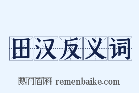 田汉反义词是什么意思的图片